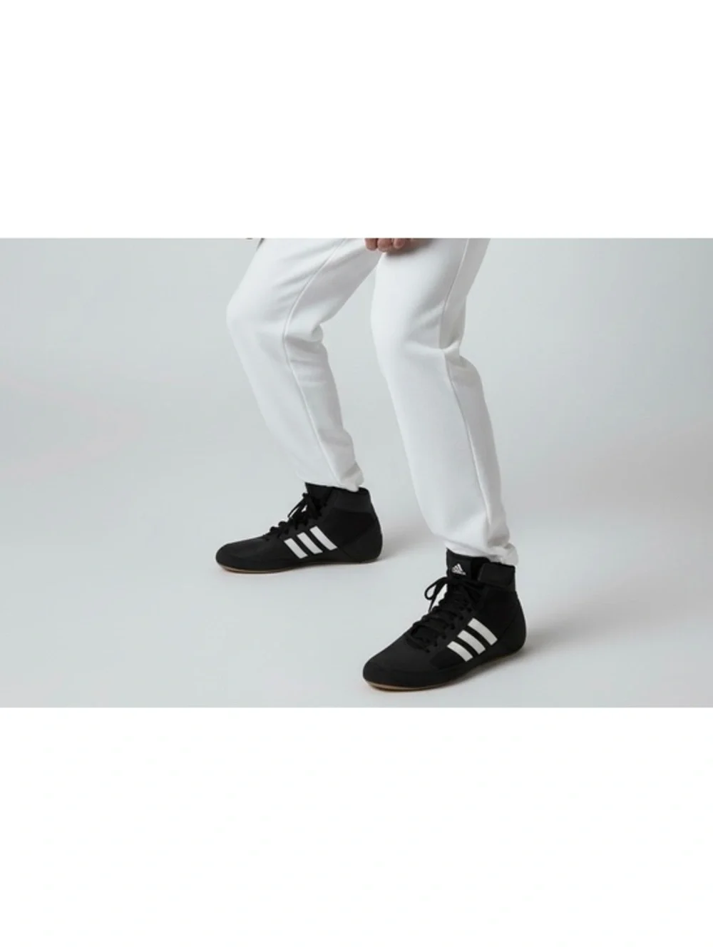 Adidas HVC 2 Wrestling Boxing Shoes Black White Men's Size 10